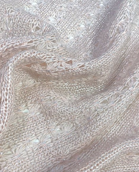 Ажур-трикотаж с напыл.св.розовый\серебро